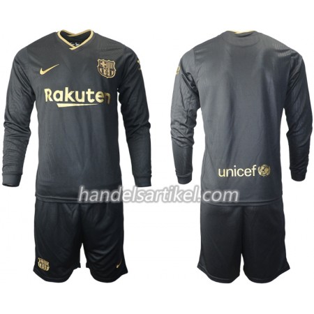 FC Barcelona Kinder Auswärts Trikotsatz 2020/21 Langarm (+ Kurze Hosen)